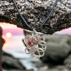 88 Pink tourmaline pendant